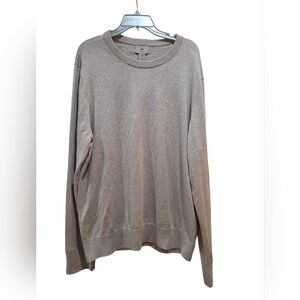 H&M Slim Fit Cashmere Blend Lightweight Long Sleeve Beige Sweater Men's 2XL NEW